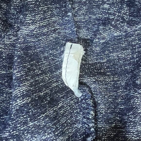 Gap Womens Hoodie Sweater Large Navy Blue Gray Marled Knit Pullover Long Sleeve - Picture 5 of 5